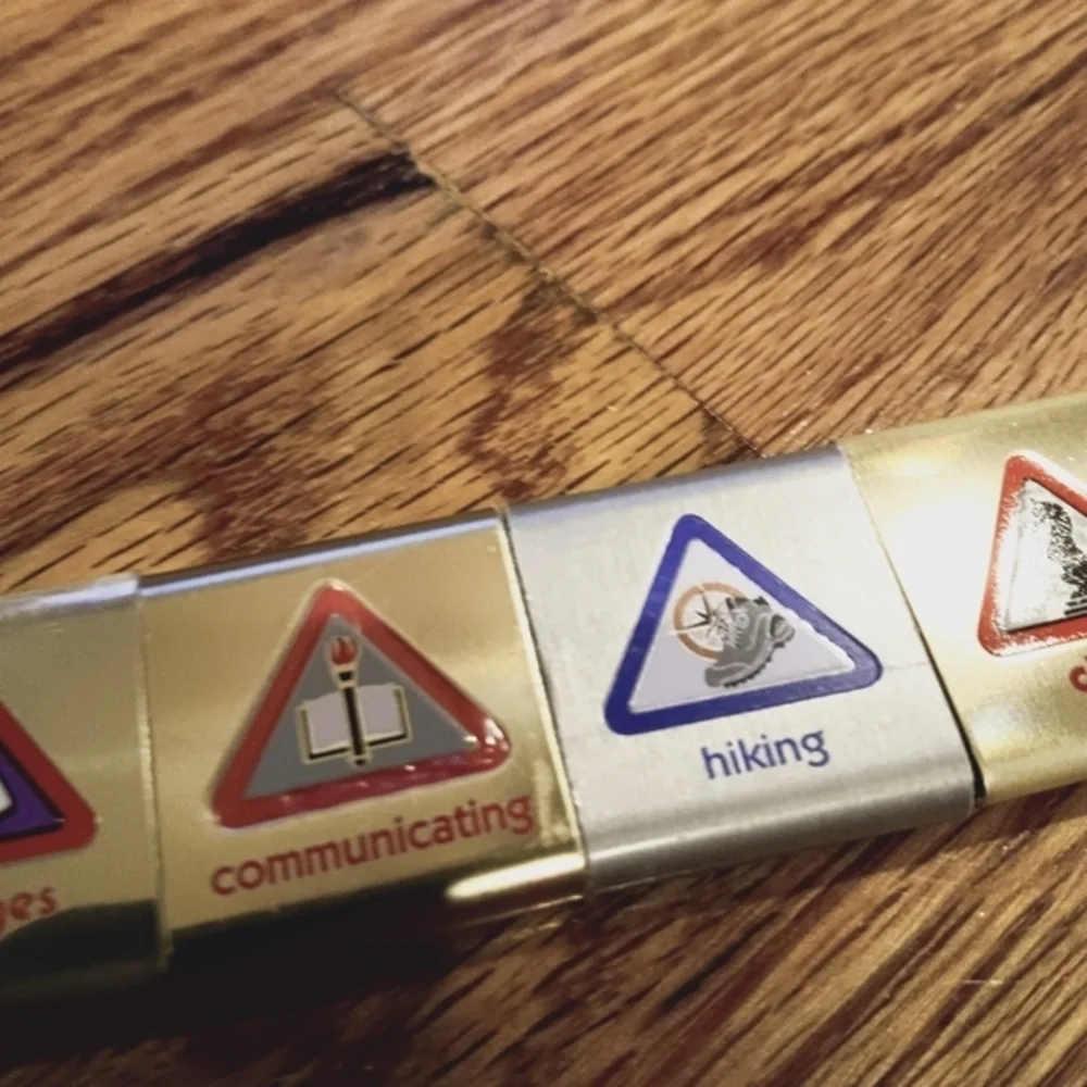 BSA Cub Scouts Belt - 18 Metal‎ Slides!